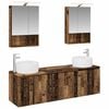 vidaXL Vannitoa kapikomplekt 5 pcs Vana puit Tehispuit