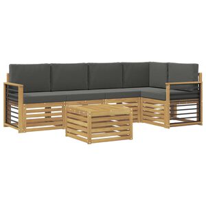vidaXL V&auml;li diivanikomplekt 6 pcs Valge ja antratsiit 59 x 59 x 37 cm