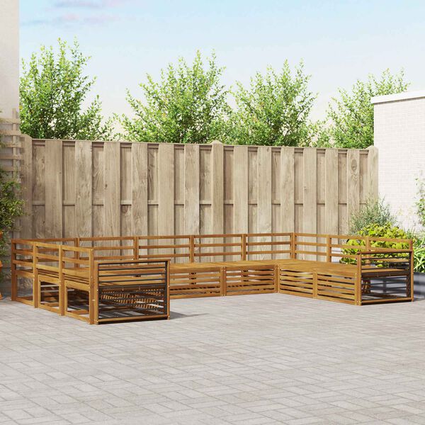 vidaXL Diivanikomplektid 9 pcs Neutraalne Tugev akatsiapuu