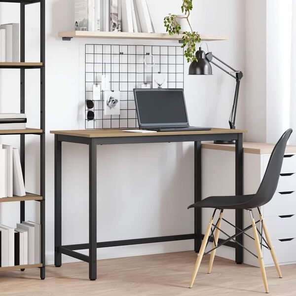 vidaXL laud K&auml;sit&ouml;&ouml;puu 80 x 50 x 76,5 cm T&ouml;&ouml;deldud puit ja teras