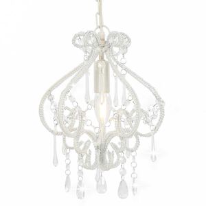 vidaXL laelamp helmestega valge &uuml;mmargune E14