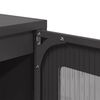 vidaXL Highboard Black 36x39x123 cm K&uuml;lmvaltsitud teras