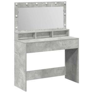 vidaXL Riietumislaud riiuliga Betoonhall 100 x 41 x 135 cm Tehispuit