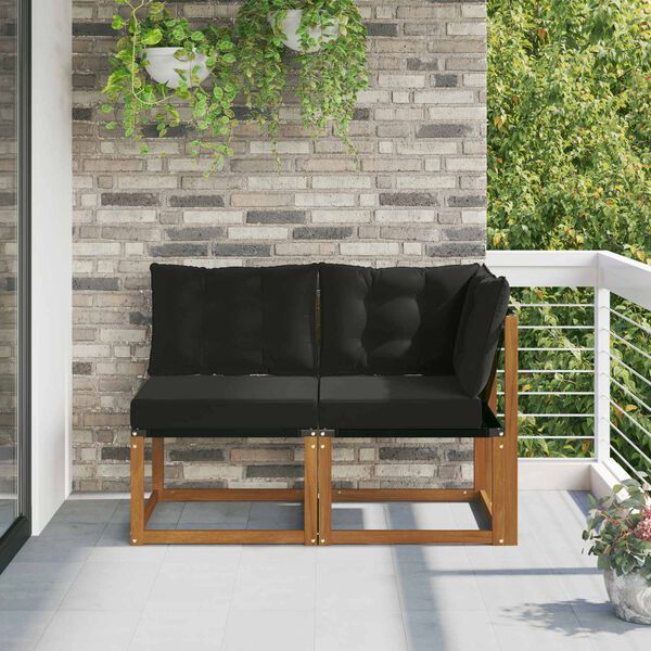 vidaXL Aed ja nurga diivan padjaga 2 T&uuml;kk Neutraalne