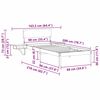 vidaXL Voodi raam peaga Pruun 90 x 200 cm Tahke m&auml;nd