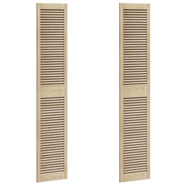 vidaXL Kappi Uks 2 pcs Neutraalne 140.5 x 2.1 x 49.5 cm Männipuit