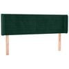 vidaXL voodipeats servadega, tumeroheline, 147x16x78/88 cm, samet
