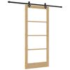 vidaXL Libisev uks Neutraalne 93 x 211 cm Soe m&auml;nnipuit ja klaas