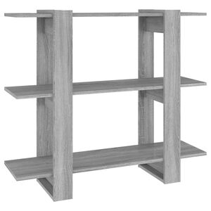 vidaXL raamaturiiul/ruumijagaja, hall Sonoma, 100x30x87 cm