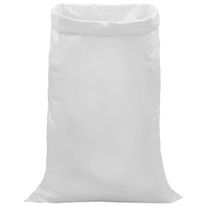 vidaXL Kootud kotid 50 pcs Valge 80 x 125 cm PP
