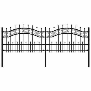 vidaXL aiapiire KAMPEN odaotsaga, must, 240 x 75 cm, teras