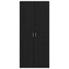 vidaXL Kapp riiuliga uksega Must tamm 80 x 39 x 178 cm Tehispuit
