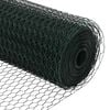 vidaXL Heksagonaalne tara Roheline 1,6 x 25 m PVC