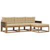 vidaXL V&auml;li diivanikomplekt padjaga 4 pcs Looduslik ja beež