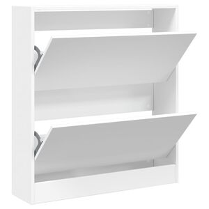 vidaXL jalatsikapp, valge, 80 x 21 x 87,5 cm, tehispuit
