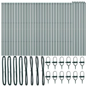 vidaXL Aiapost 52 pcs Roheline 3,2 x 3,2 x 200 cm