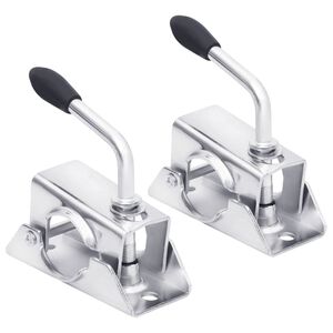 vidaXL haagise tugiratta klambrid 2 tk, 13,5 x 6,5 x 14 cm, teras