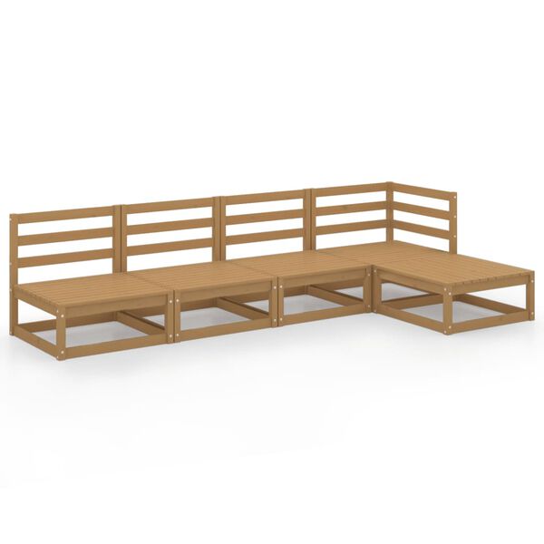 vidaXL 5-osaline aiam&ouml;&ouml;blikomplekt meekarva, m&auml;nnipuit