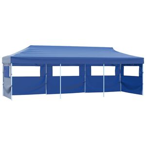 vidaXL kokkupandav pop-up peotelk 5 k&uuml;lgseinaga, 3 x 9 cm, sinine