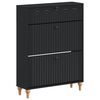 vidaXL Kinga kapp ALKMAAR 78 x 24 x 103 cm Tehispuit Must