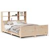 vidaXL riiuliga voodiraam ilma madratsita, 140x190 cm, puit