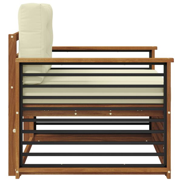 vidaXL V&auml;li diivanikomplekt Tugev akaatsiapuit ja pol&uuml;ester Neutraalne