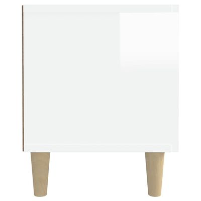 vidaXL telerikapp, kõrgläikega valge, 180 x 31,5 x 40 cm, tehispuit