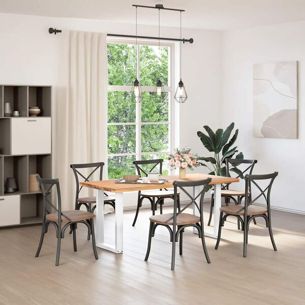 vidaXL s&ouml;&ouml;gilaua jalad U-kujulised 2 tk valged 50 x (72-73) cm terasest