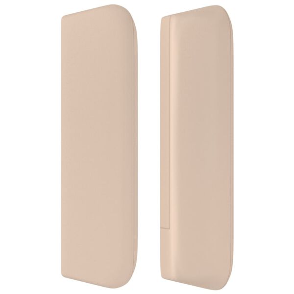 vidaXL voodipeats servadega, cappuccino, 93x16x78/88 cm, kunstnahk