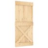 vidaXL Libisev uks NARVIK Naturaalne ja must 95 x 210 cm (213,5 cm)