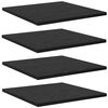 vidaXL Raamatute riiuli plaat 3 tasandit 4 pcs 40 x 40 x 1,5 cm Must