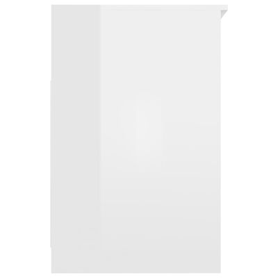 vidaXL kirjutuslaud, kõrgläikega valge 140 x 50 x 76 cm puitlaastplaat