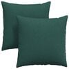 vidaXL Diivanipadjad 2 tk kangas Tume rohelise 80 x 80 cm