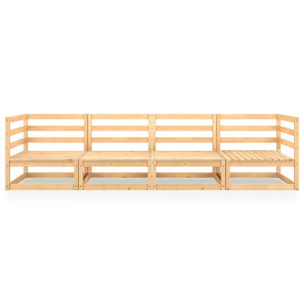 vidaXL 4-osaline aiadiivan, toekas männipuit