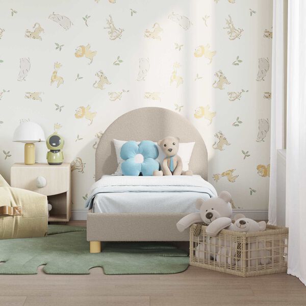 vidaXL Kuni 3-aastase voodi raam koos peatoega Helehall 70 x 140 cm