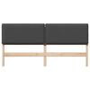 vidaXL Polsterdatud voodiots Looduslik ja Tume Hall 180 cm Tahke m&auml;nd