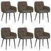vidaXL S&ouml;&ouml;gitoa Toolid 6 pcs Kunstsuede nahk Tumehall