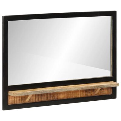 vidaXL riiuliga peegel, 80 x 8 x 55 cm, klaas ja mangopuit