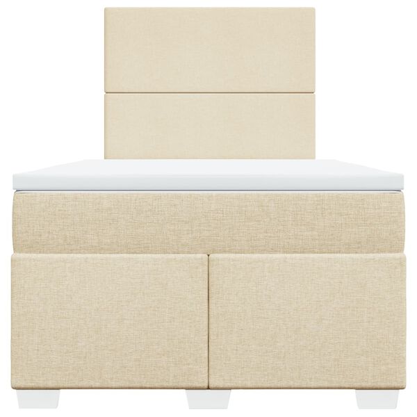 vidaXL kontinentaalvoodi madratsi, kreemjas, 120x190 cm, kangas