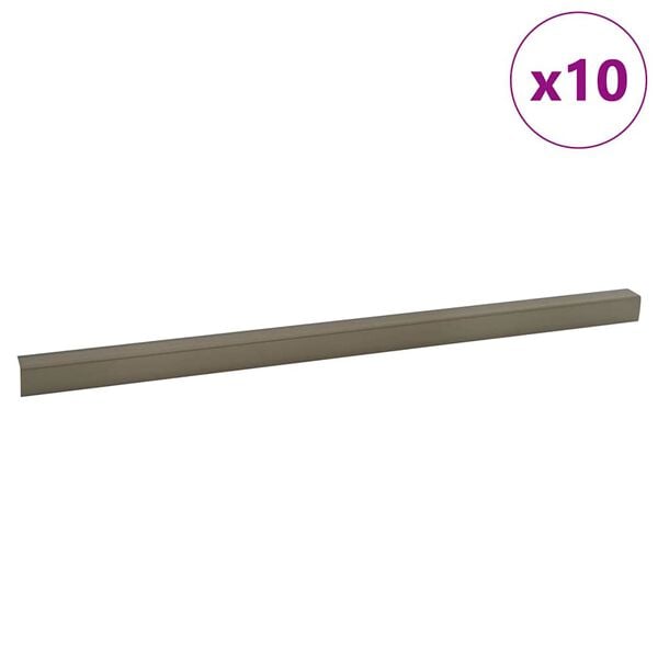 vidaXL Trepiastme servaprofiilid 10 pcs šampanjavärvi 67 x 3 x 2 cm