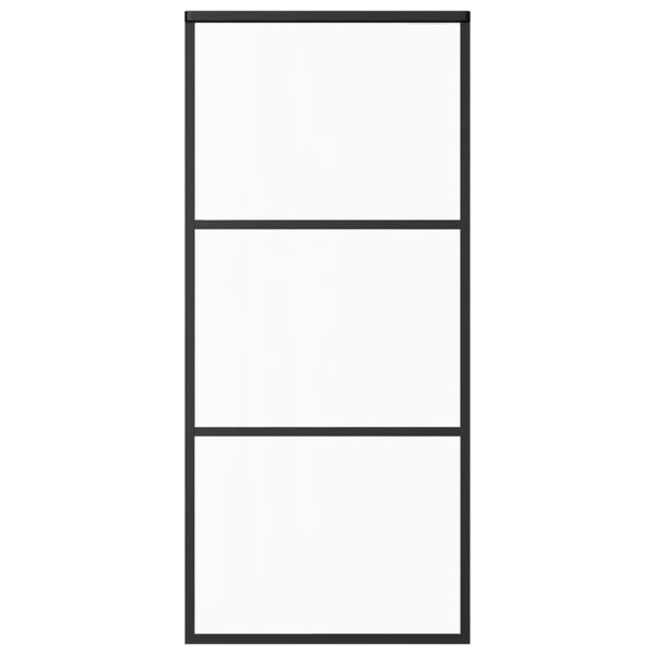 vidaXL liuguks riistvarakomplektiga, ESG klaas ja alumiinium, 90x205cm