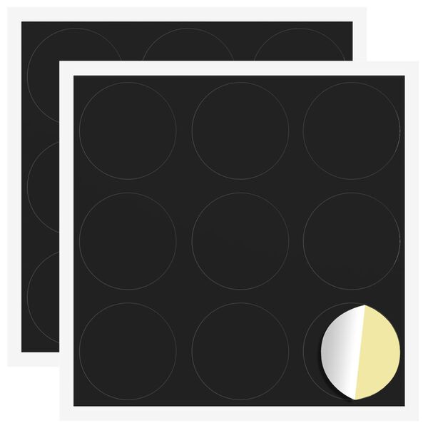 vidaXL Kleebis kruvi kate 2 pcs Must &Oslash; 20 x 0,5 mm Kaetud paber