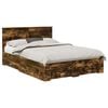 vidaXL Voodi raam peaga Suitsetatud tamm 140 x 200 cm Tehispuit