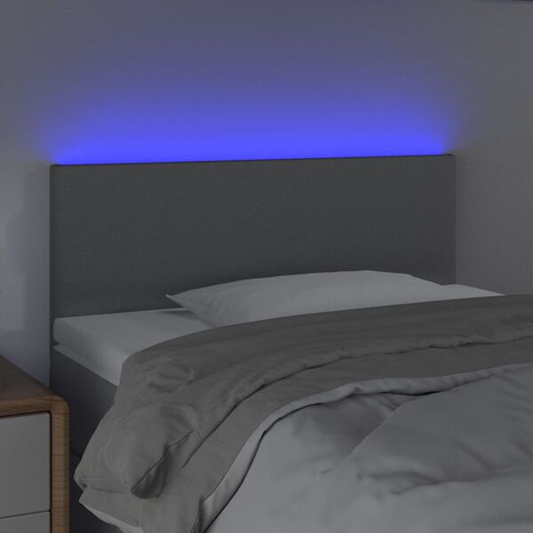 vidaXL LED-voodipeats, helehall, 80x5x78/88 cm, kangas