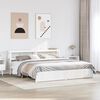 vidaXL voodiraam peatsiga ilma madratsita Valge 180x200 cm