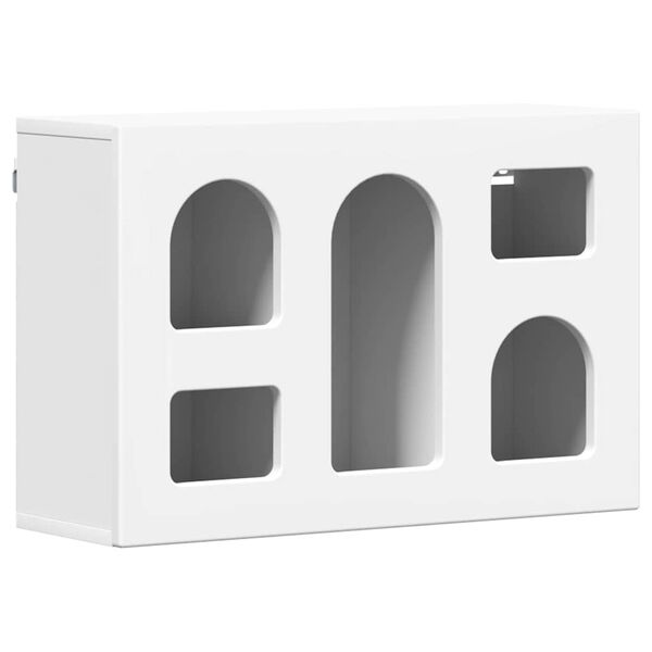 vidaXL Seinakapp riiuliga Valge 60 x 20 x 40 cm Tehispuit