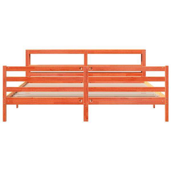 vidaXL voodiraam ilma madratsita, vahapruun, 180 x 200 cm, m&auml;nnipuit