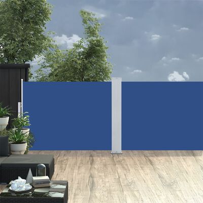 vidaXL lahtitõmmatav külgsein, sinine, 100 x 1000 cm