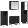 vidaXL Vannitoa m&ouml;&ouml;bleset 4 tk Must tamm 65 x 33 x 60 cm Tehispuit