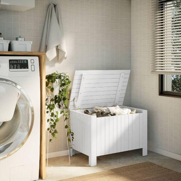 vidaXL kaanega hoiukast "RANA" valge, 80 x 49 x 54 cm, m&auml;nnipuit